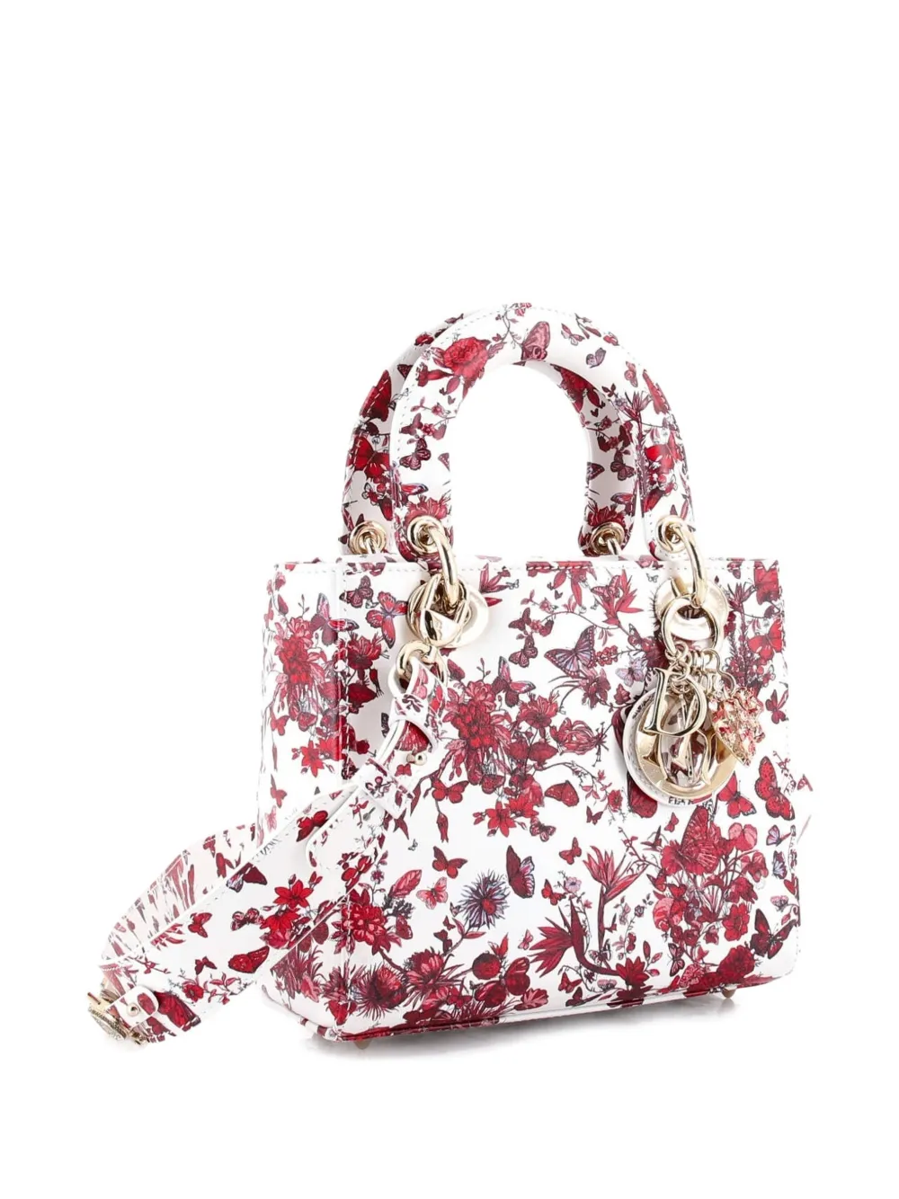 My Abcdior Lady Dior Bag Printed Leather Small Satchel
