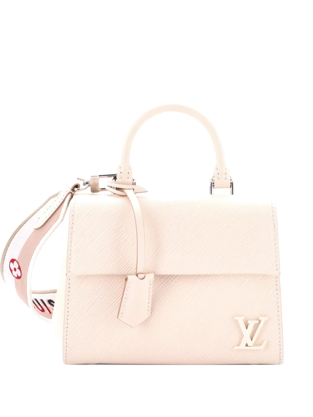 Pre-owned Louis Vuitton Cluny Top Handle Bag Epi Leather Mini Satchel In Neutral