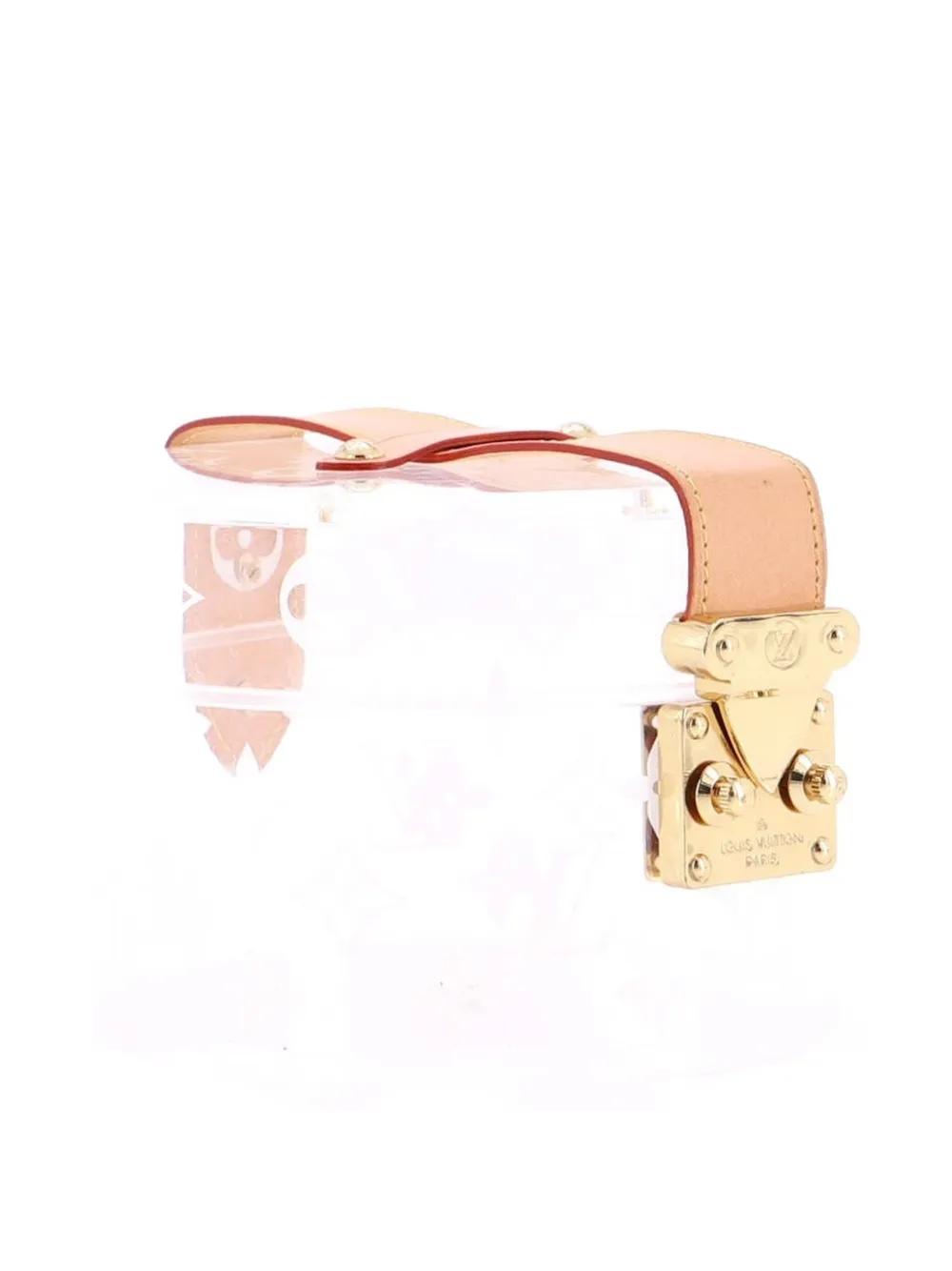 Louis Vuitton Pre-Owned Box Scott Trunk Monogram Plexiglass pouch - Bianco