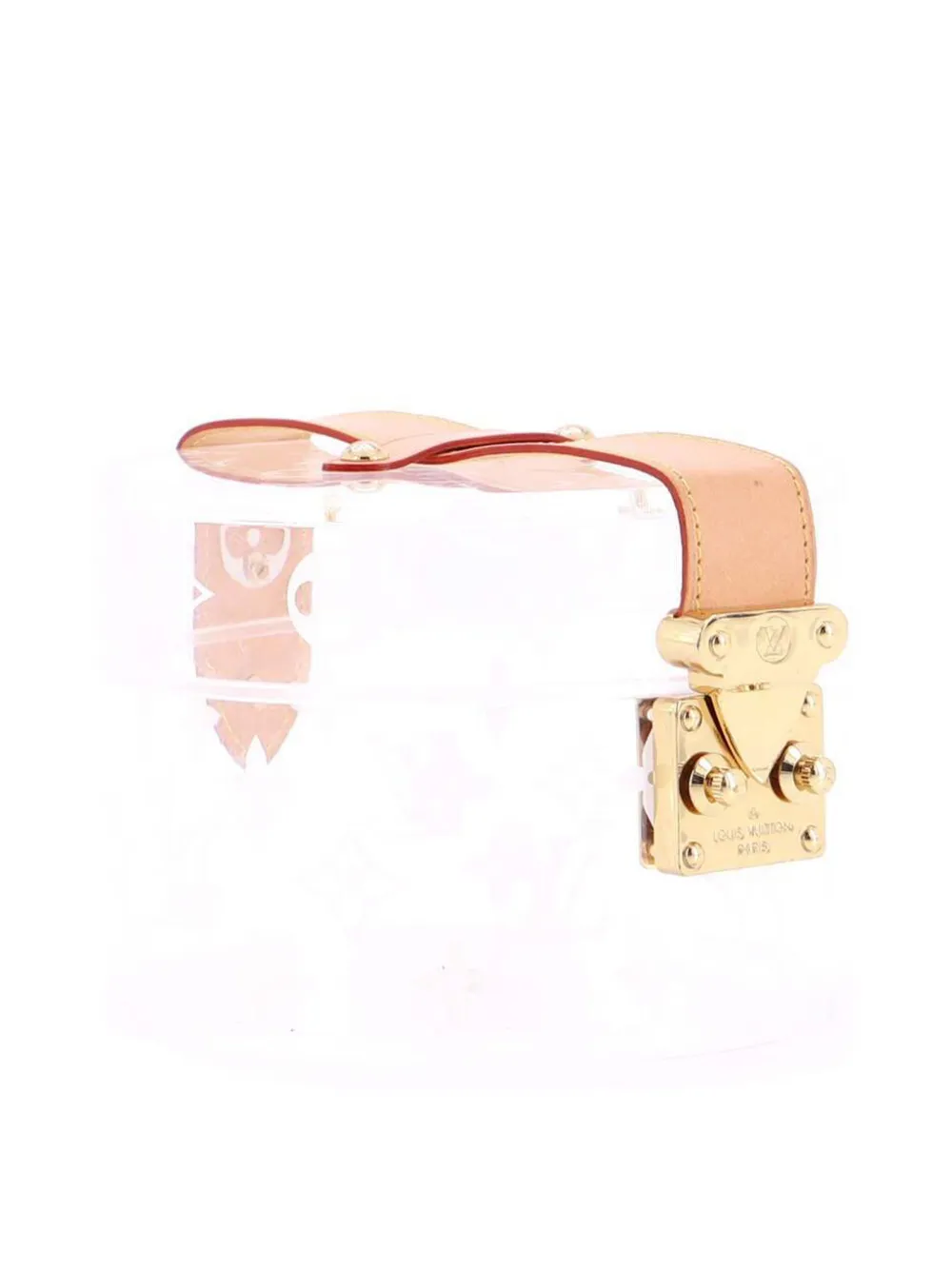 Louis Vuitton Pre-Owned Box Scott Trunk Monogram Plexiglass pouch - Bianco