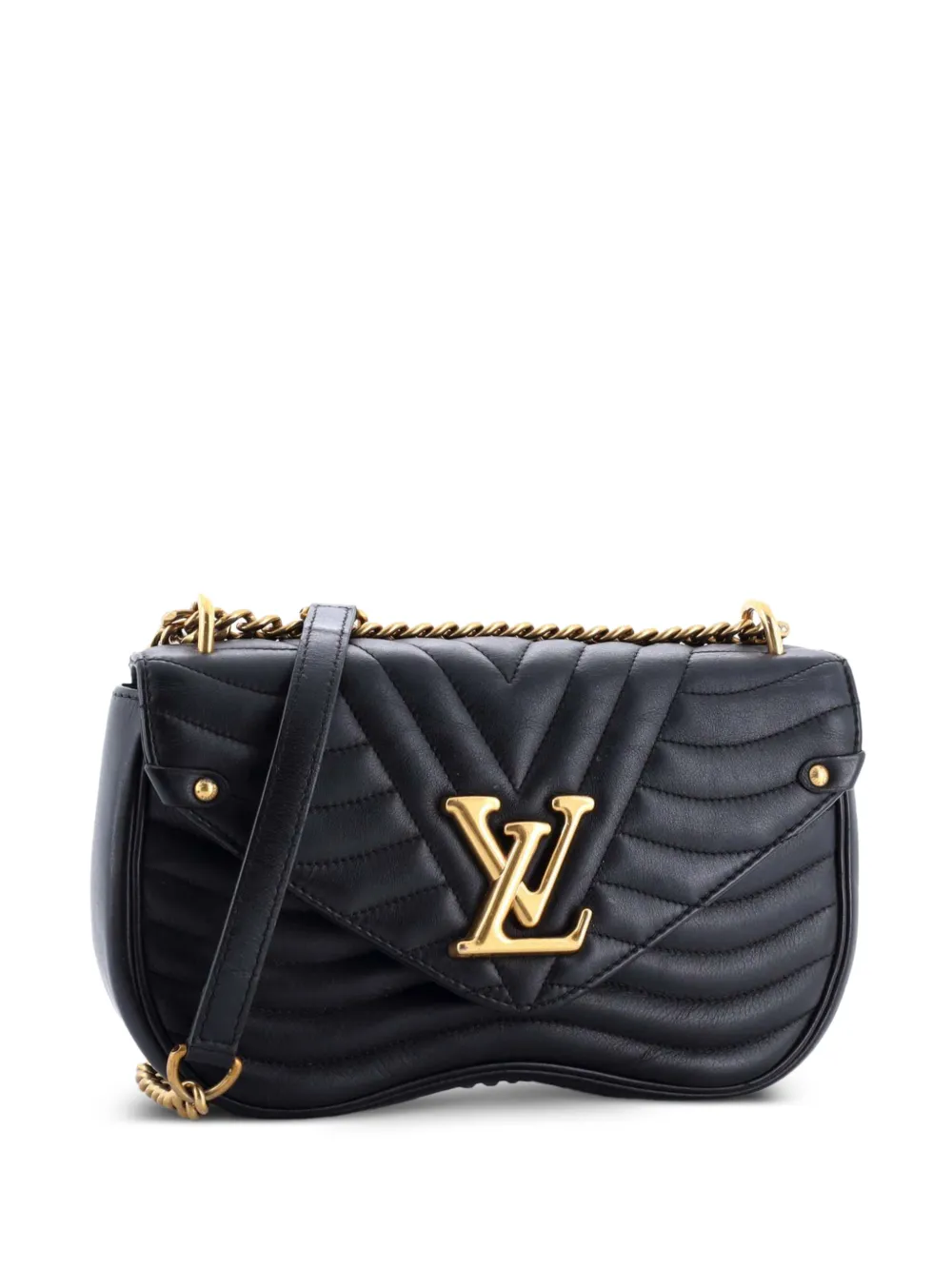 Louis Vuitton Pre-Owned New Wave Chain Bag Quilted Leather MM crossbody bag - Nero