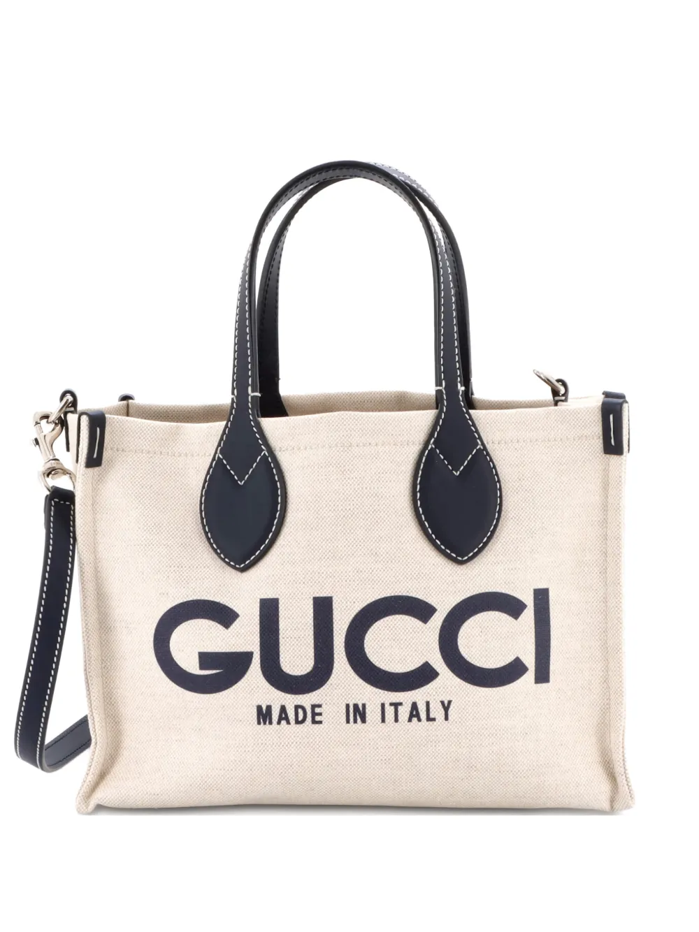 Gucci Pre-Owned Logo Shopper Tote Printed Canvas Small shoulder bag - Blu
