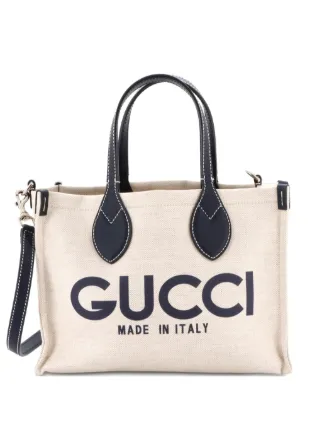 Gucci Pre-Owned ロゴ ショッパー トート プリント キャンバス