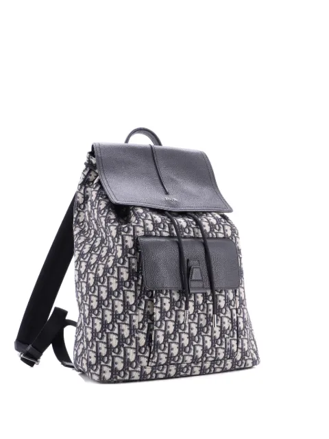 Christian Dior Pre-Owned Motion Oblique Canvas with Leather Medium backpack