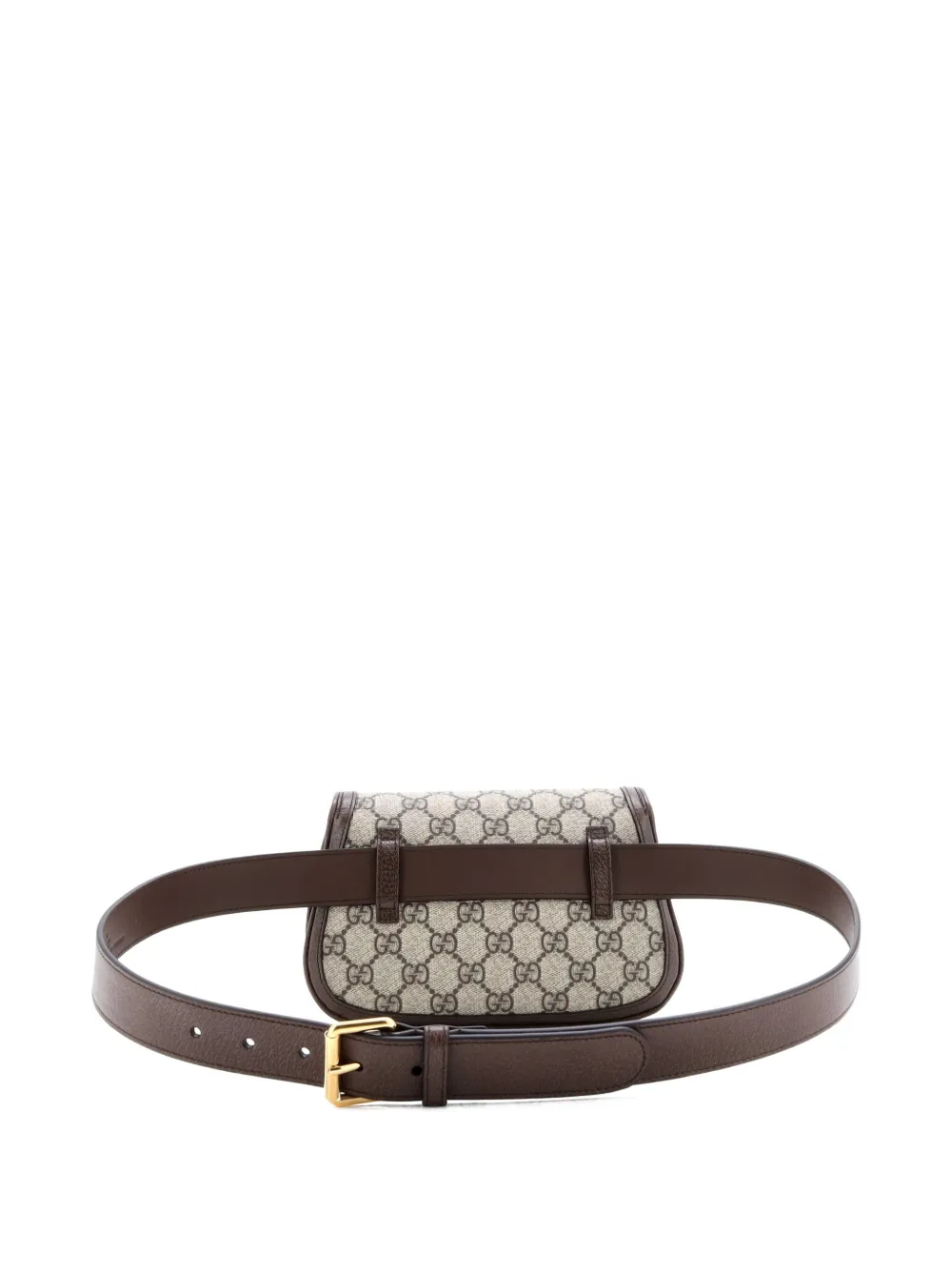 Pre-owned Gucci Blondie Gg Coated Canvas Belt Bag In Brown