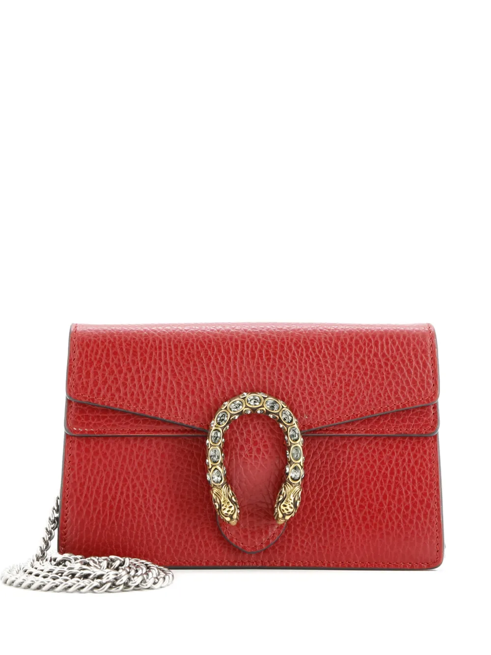 Gucci Pre-Owned Dionysus Bag Leather Super Mini clutch bag - Rosso