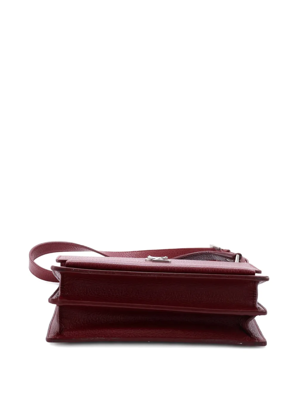 SAINT LAURENT Pre-owned Sunset Satchel Leather Medium Crossbody Bag In Red