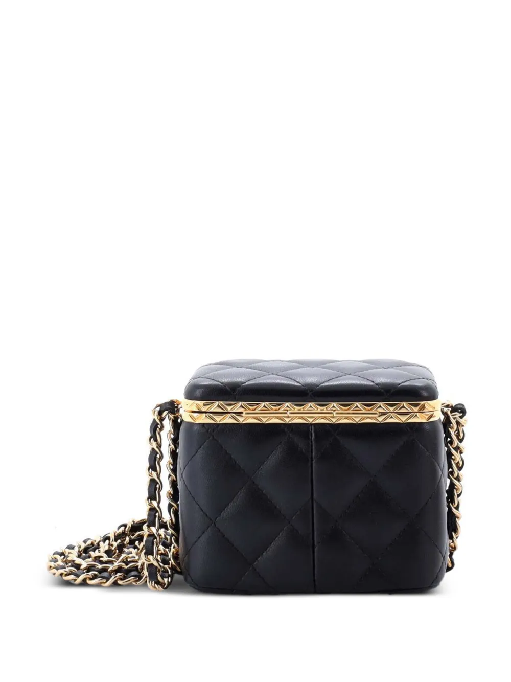 CHANEL Pre-Owned Lock Frame Vanity Case with Chain Quilted Lambskin Small clutch bag | Estilos de archivo | Image 2
