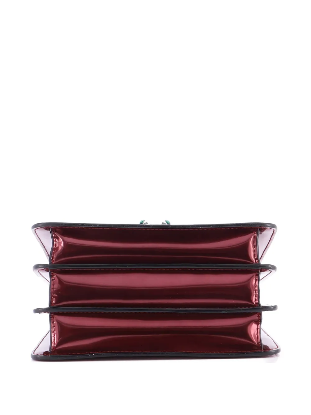 Pre-owned Bvlgari Serpenti Forever Top Handle Bag Leather Small Satchel In Red