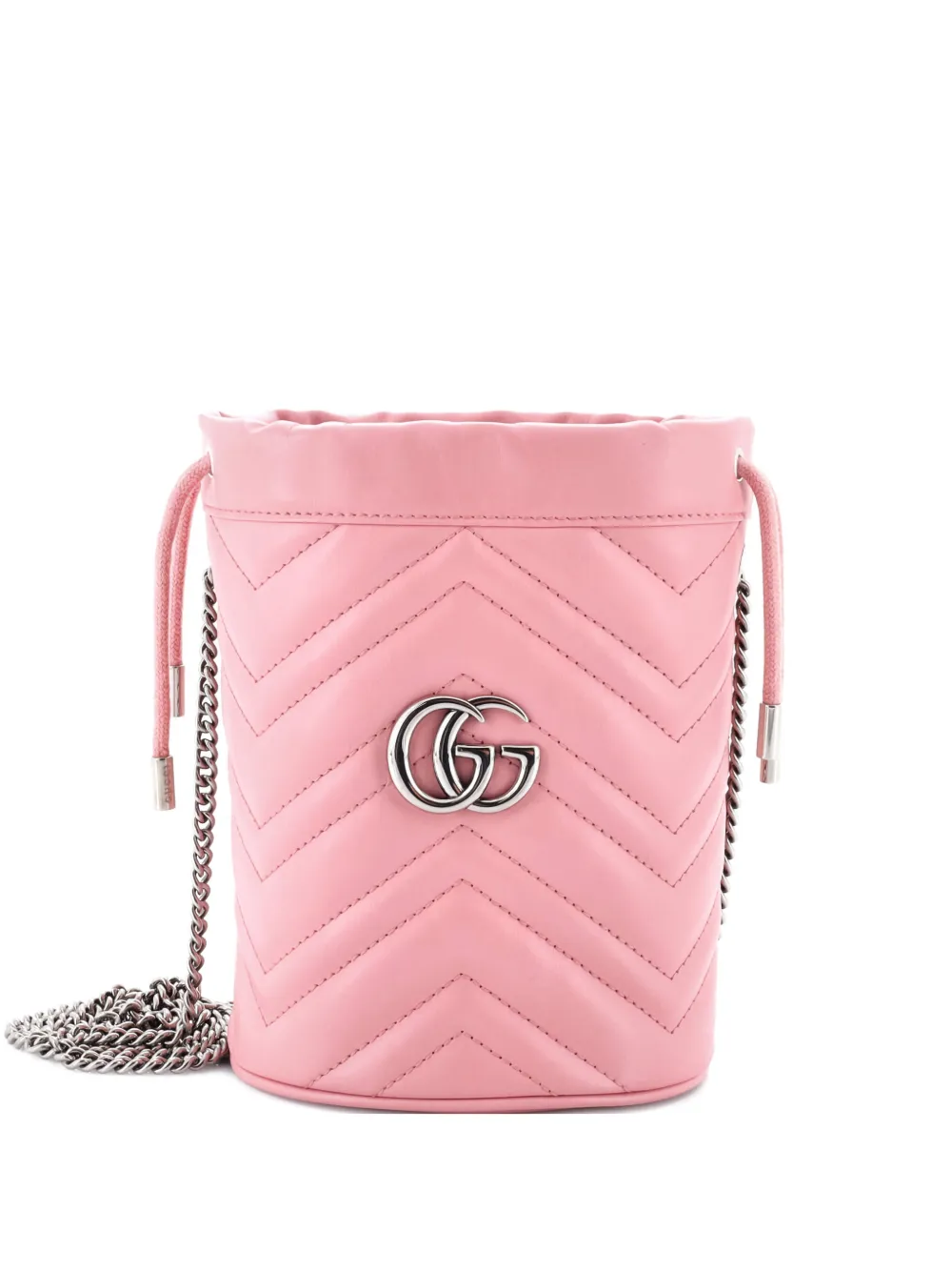 Gucci Pre-Owned GG Marmont Matelasse Leather Mini bucket bag - Rosa