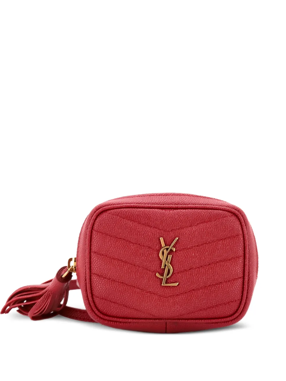 Saint Laurent Pre-Owned Lou Camera Bag Matelasse Chevron Leather Baby crossbody bag - Rosso