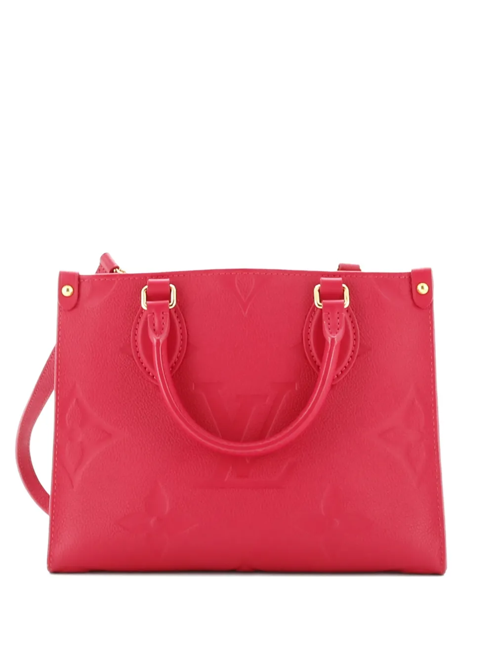 Pre-owned Louis Vuitton Onthego Tote Monogram Empreinte Giant Pm Shoulder Bag In Pink