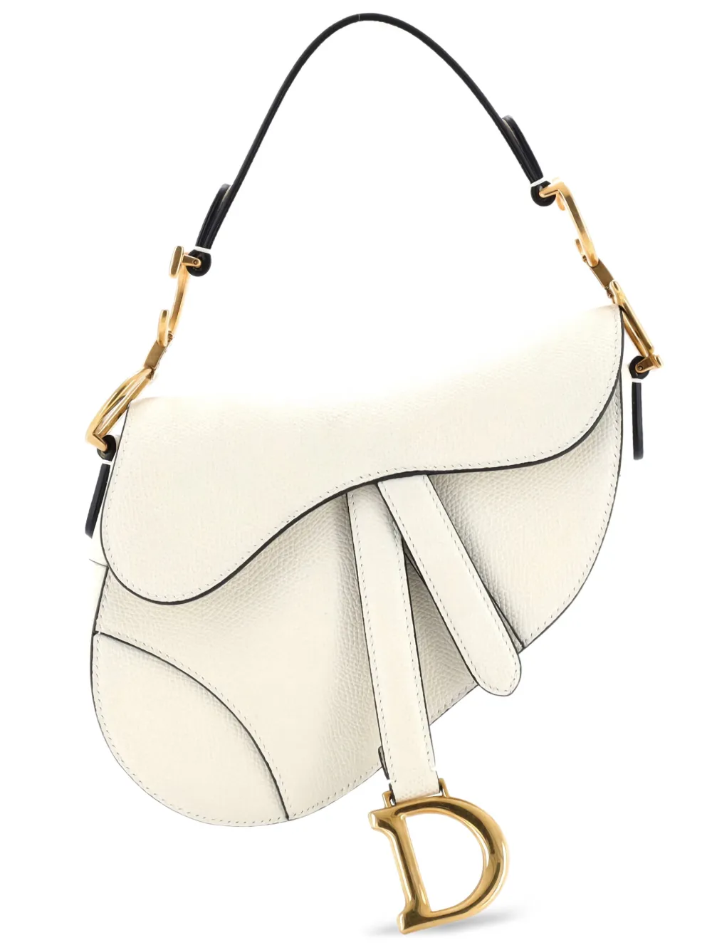 Christian Dior Pre-Owned Saddle Handbag Leather Mini shoulder bag - White
