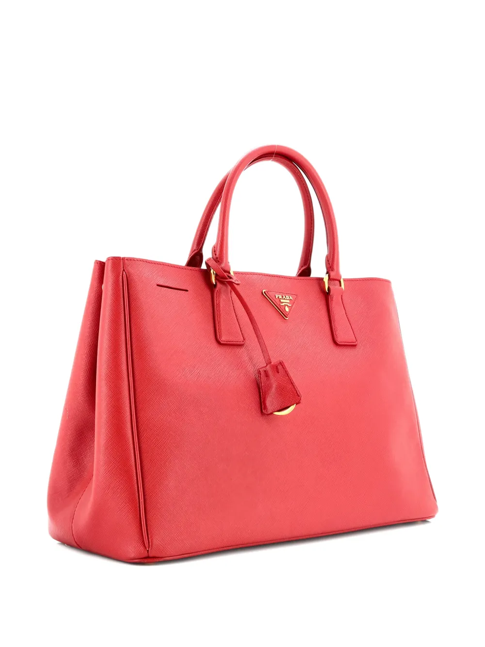 Pre-owned Prada Lux Open Saffiano Leather Large Tote Bag In Red