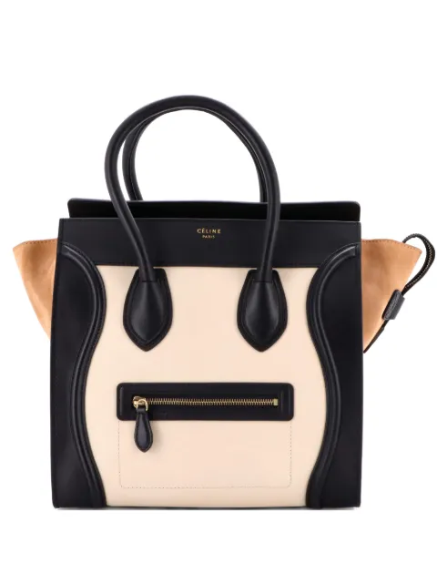 Celine Pre-Owned tote Luggage micro de piel bicolor