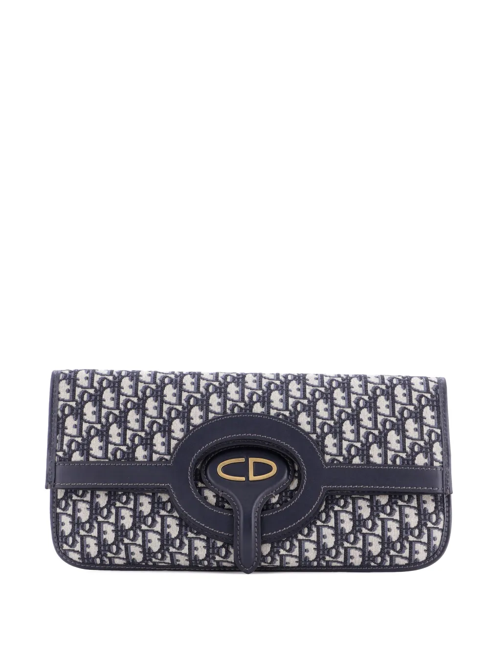 Christian Dior Pre-Owned Fold Over Oblique Canvas clutch bag | Blue | Image 1