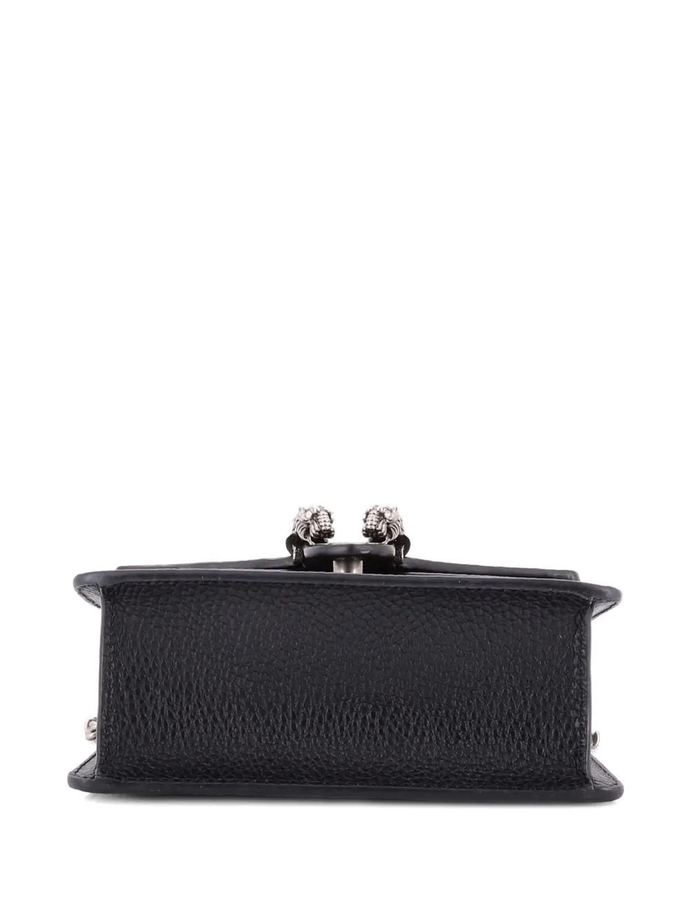 Pre-owned Gucci Dionysus Top Handle Bag Leather With Crystals Mini Satchel In Black