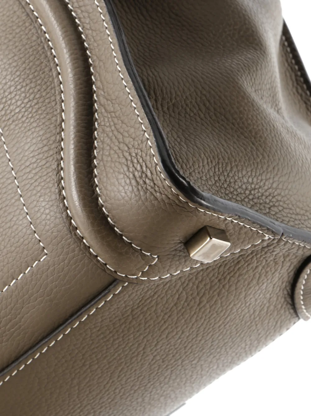 Pre-owned Celine Luggage Bag Grainy Leather Micro Tote Bag In Brown