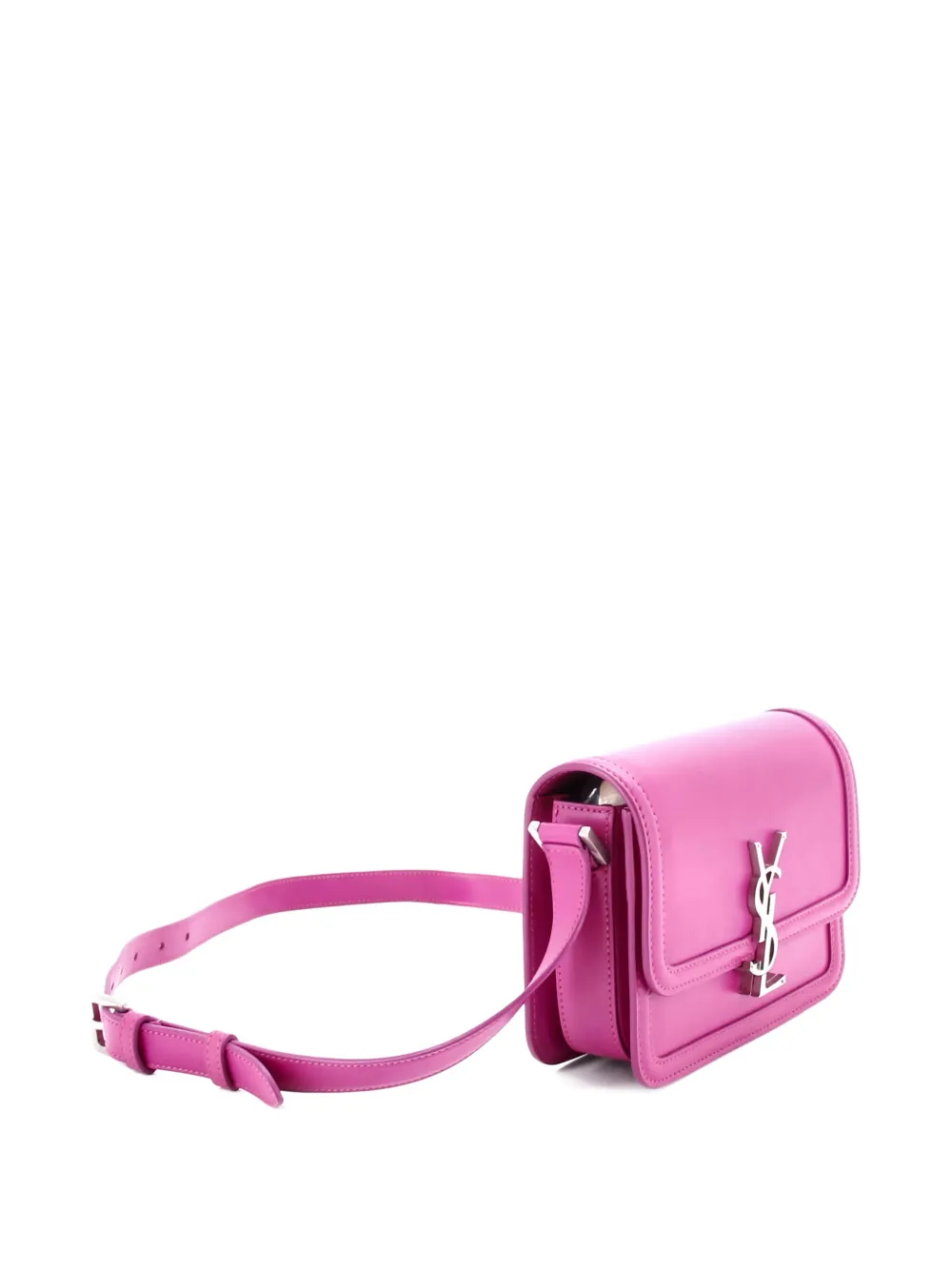 Pre-owned Saint Laurent Solferino Bag Leather Small Crossbody Bag In Pink