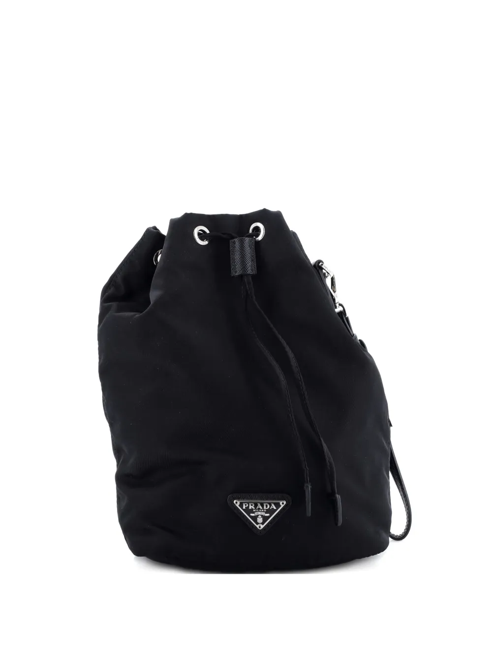 Prada Pre-Owned Drawstring Wristlet Tessuto Small bucket bag | Black | Image 1