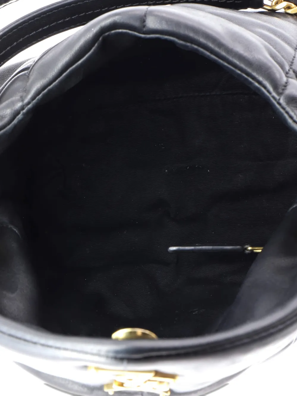 Pre-owned Saint Laurent Loulou Puffer Shoulder Bag Quilted Leather Small Crossbody Bag In Black