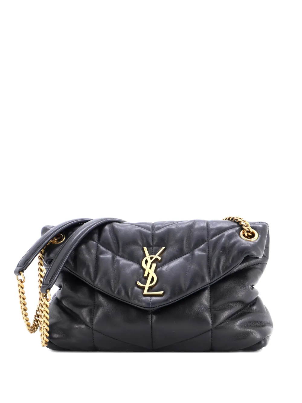 Saint Laurent Pre-Owned Loulou Puffer Shoulder Bag Quilted Leather Small crossbody bag - Nero