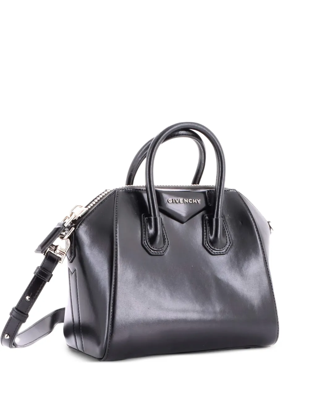 Givenchy Pre-Owned Antigona Bag Glazed Leather Mini satchel - Nero