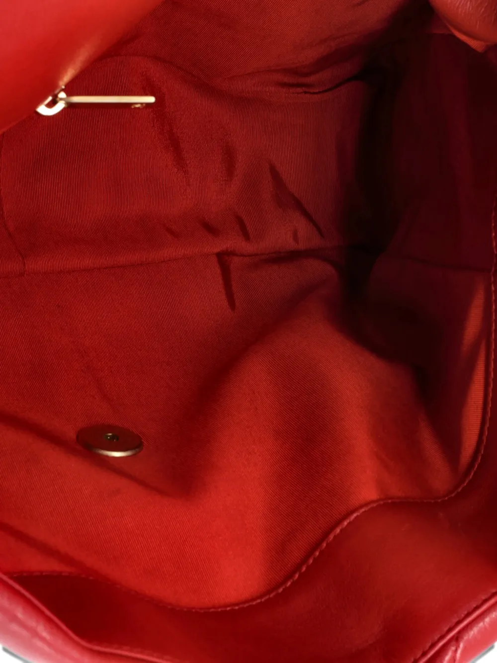 Pre-owned Chanel 19 Flap Bag Quilted Leather Maxi Crossbody Bag In Red