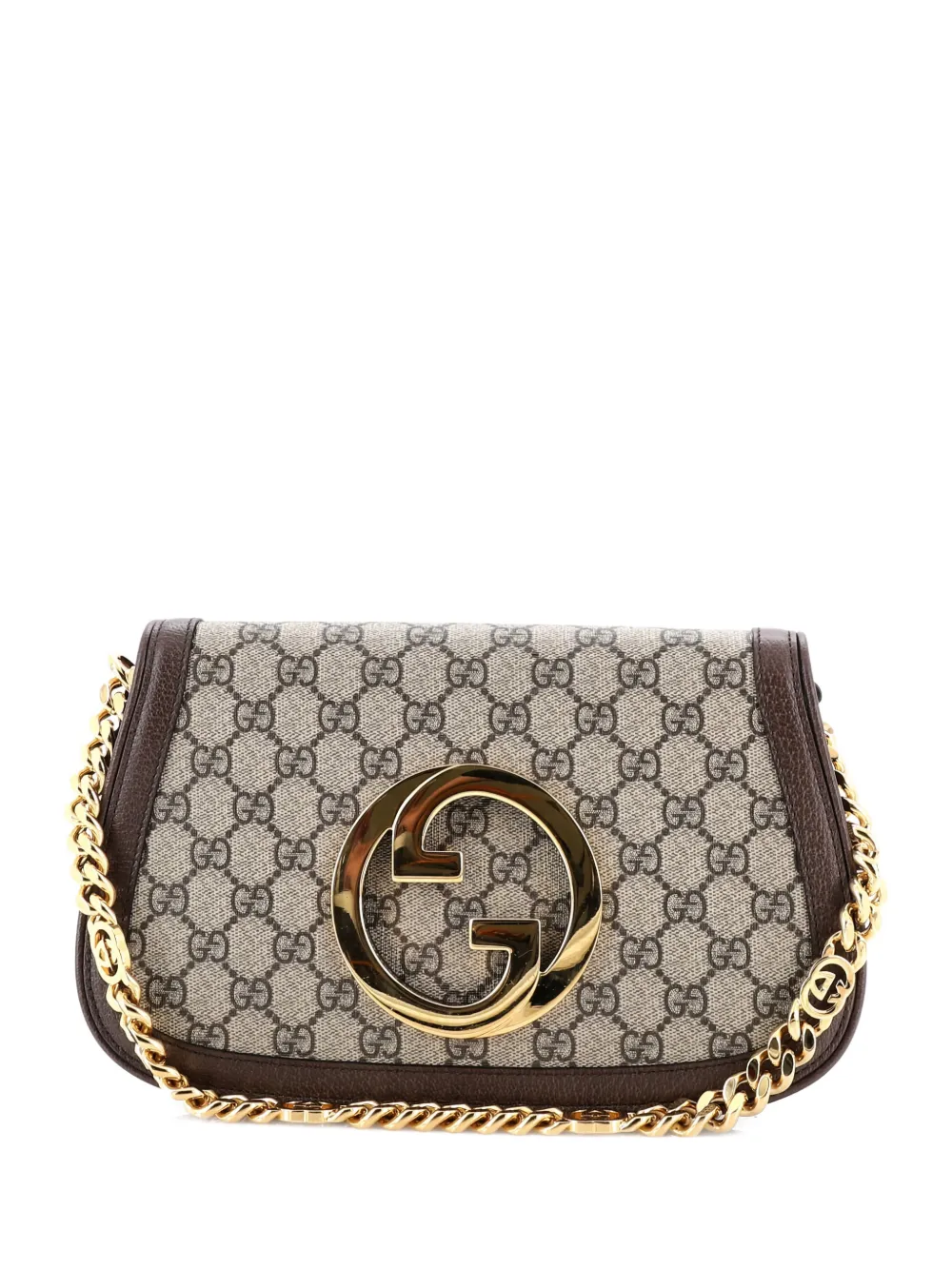 Gucci Pre-Owned Blondie NM Chain Flap Bag GG Coated Canvas Small shoulder bag - Marrone