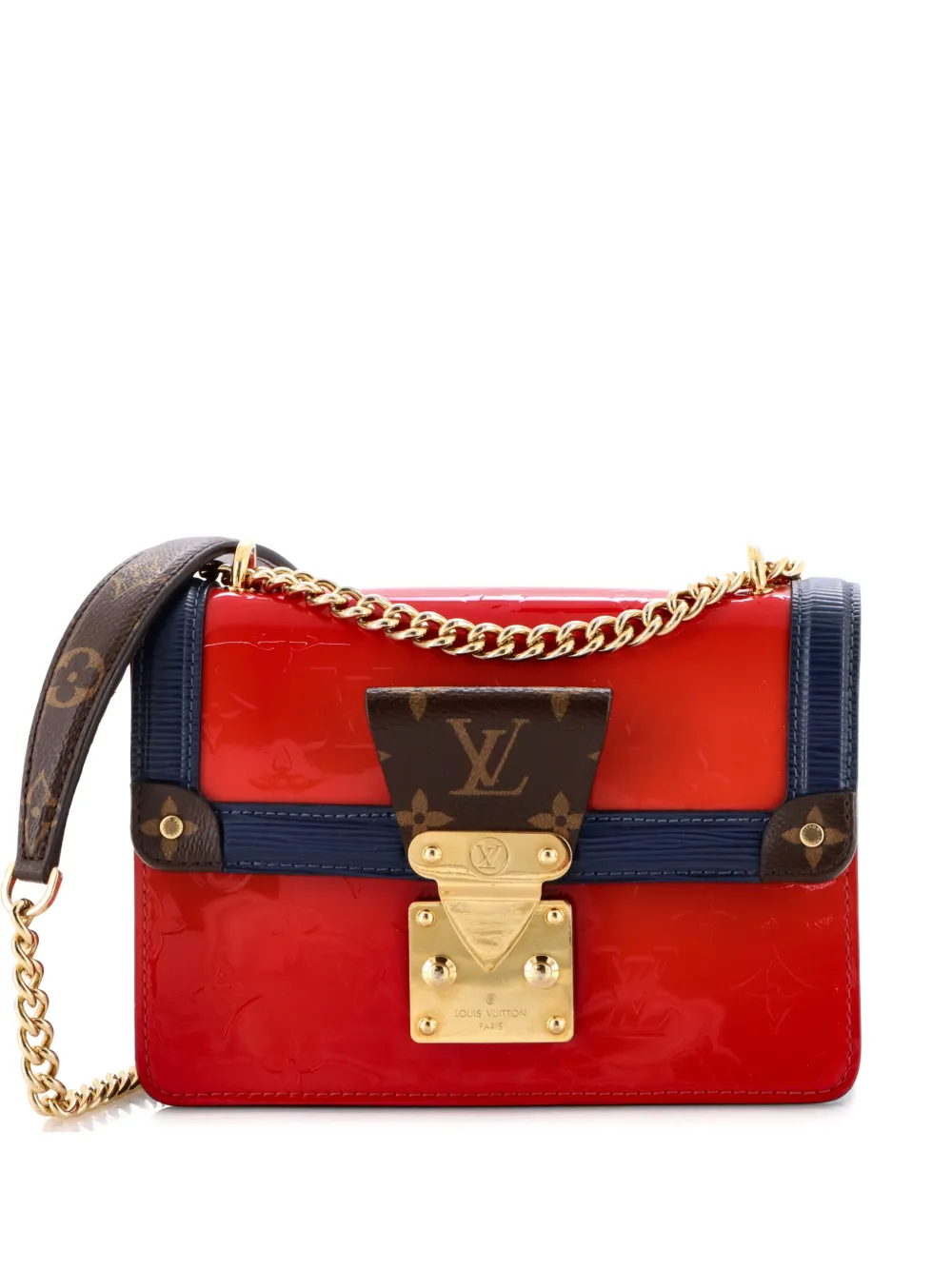 Louis Vuitton Pre-Owned Wynwood Handbag Monogram Vernis with Monogram Canvas and Epi Leather crossbody bag - Rosso