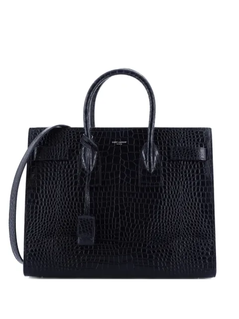 Saint Laurent Pre-Owned Sac de Jour NM Bag Crocodile Embossed Patent Small tote bag