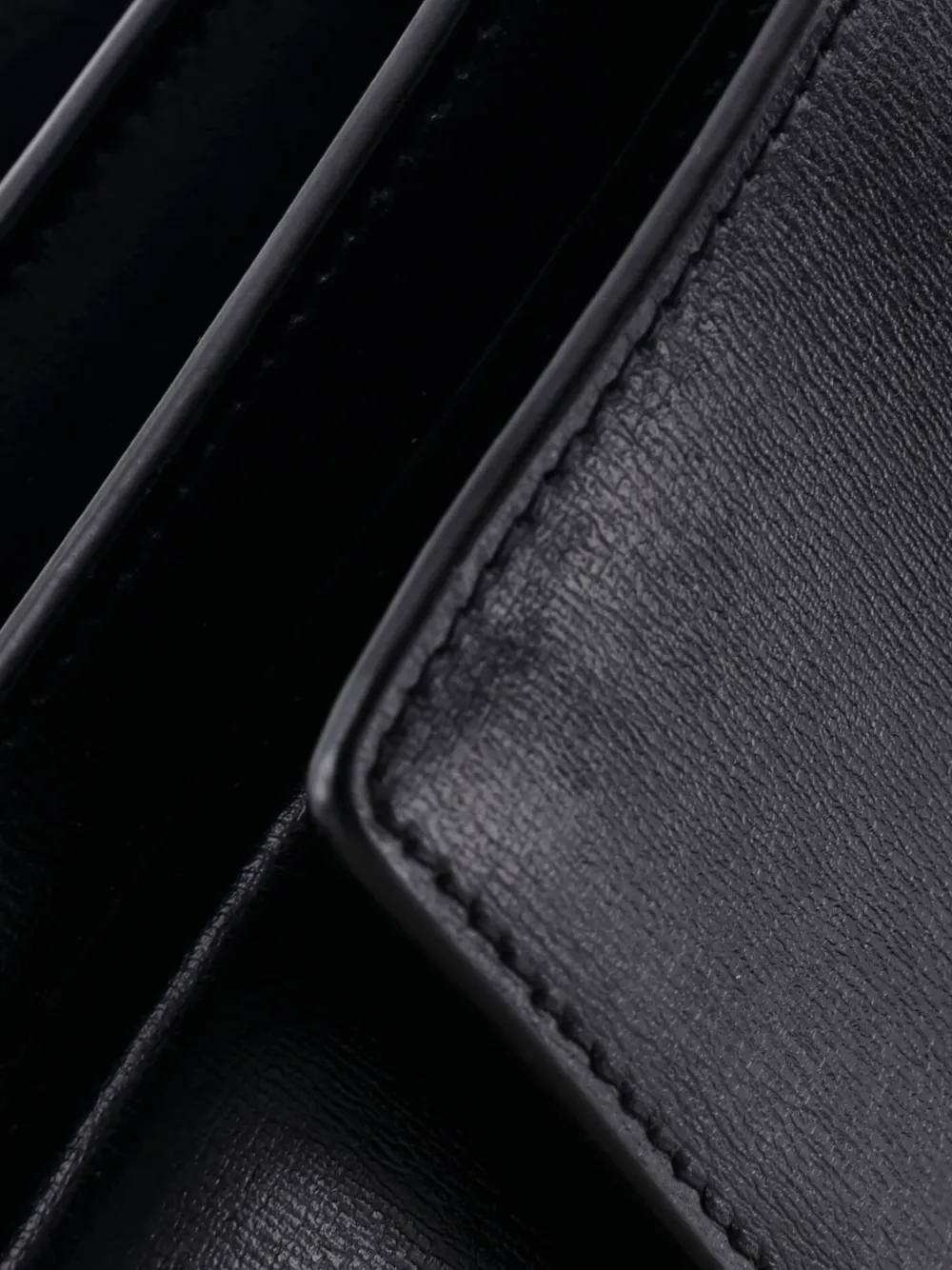 Pre-owned Saint Laurent Sunset Leather Medium Crossbody Bag In Black