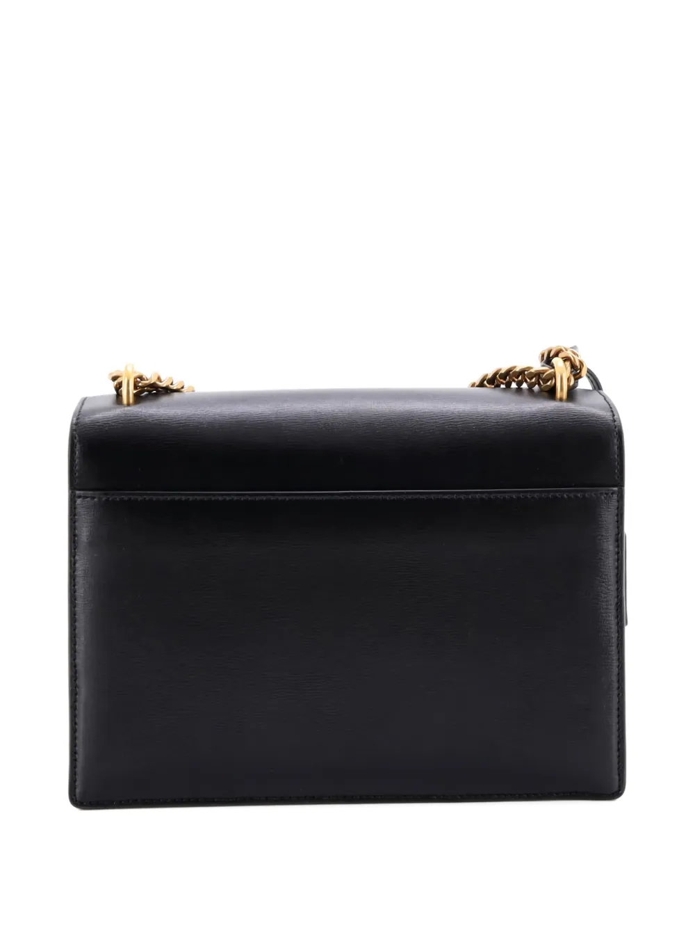 Pre-owned Saint Laurent Sunset Leather Medium Crossbody Bag In Black