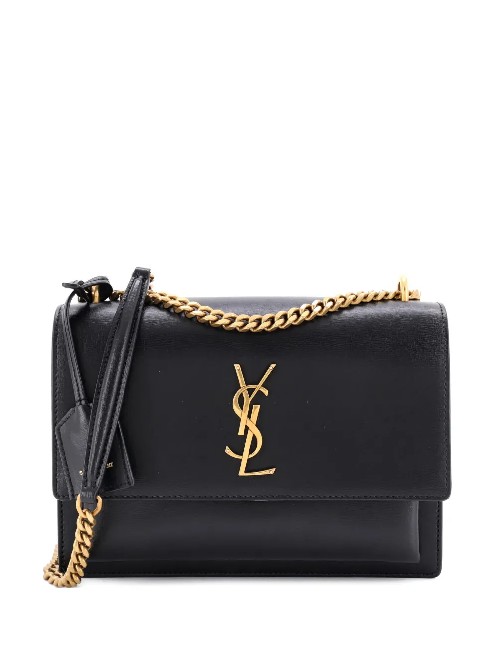 Saint Laurent Pre-Owned Sunset Leather Medium crossbody bag - Black