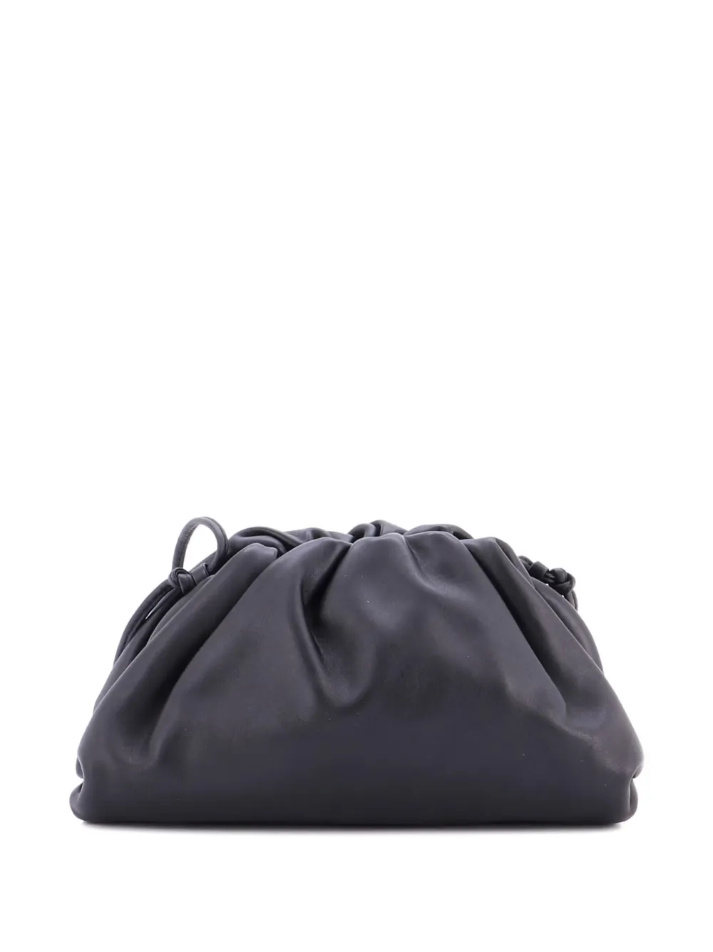 Pre-owned Bottega Veneta The Pouch Leather Mini Crossbody Bag In Black