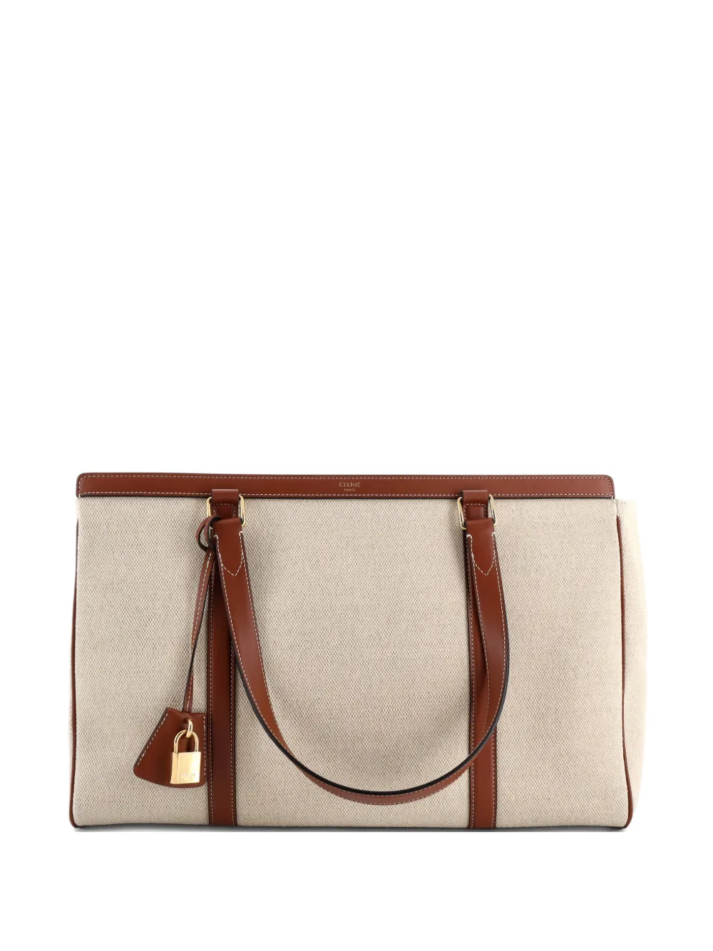 Celine Pre-Owned Cabas 16 Bag Canvas with Leather Medium tote bag - Toni neutri