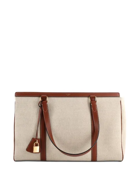 Celine Pre-Owned Cabas 16 Bag Canvas with Leather Medium tote bag