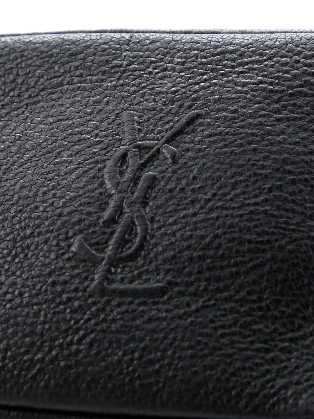 Pre-owned Saint Laurent Lou Leather Belt Bag In Black