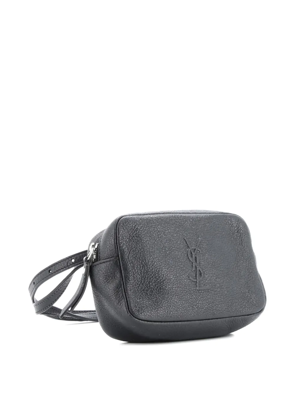 Pre-owned Saint Laurent Lou Leather Belt Bag In Black