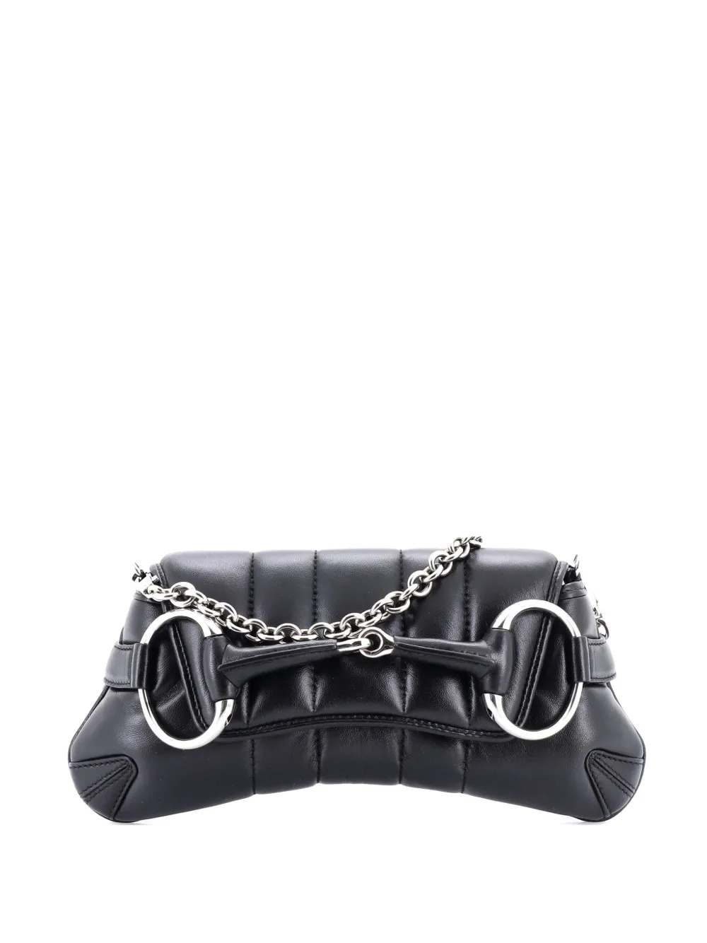 Gucci Pre-Owned Horsebit Chain Vertical Quilted Leather Small shoulder bag - Nero