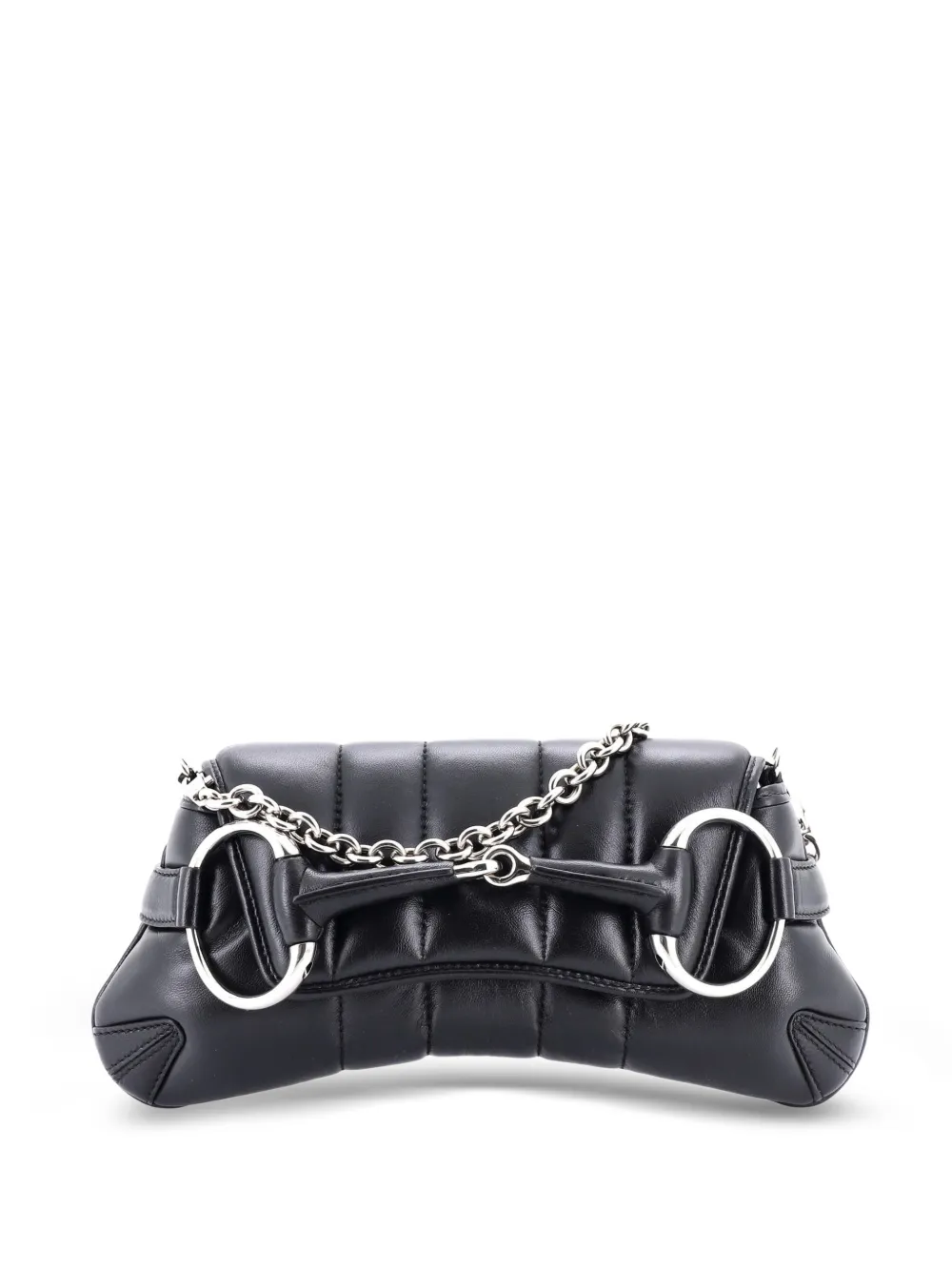 Gucci Pre-Owned Horsebit Chain Vertical Quilted Leather Small shoulder bag - Nero
