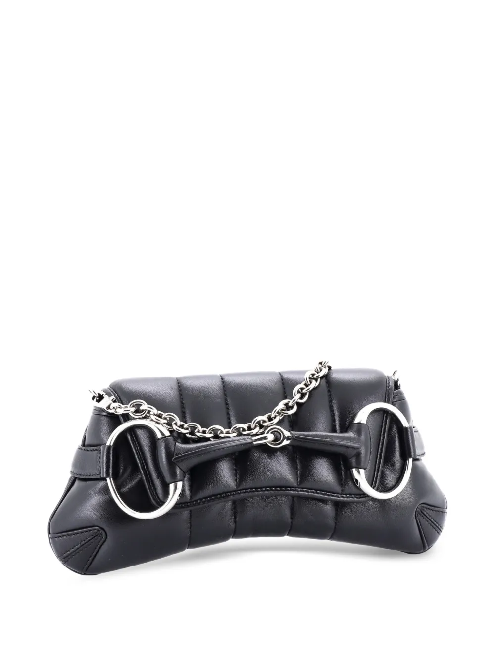 Horsebit Chain Vertical Quilted Leather Small Shoulder Bag
