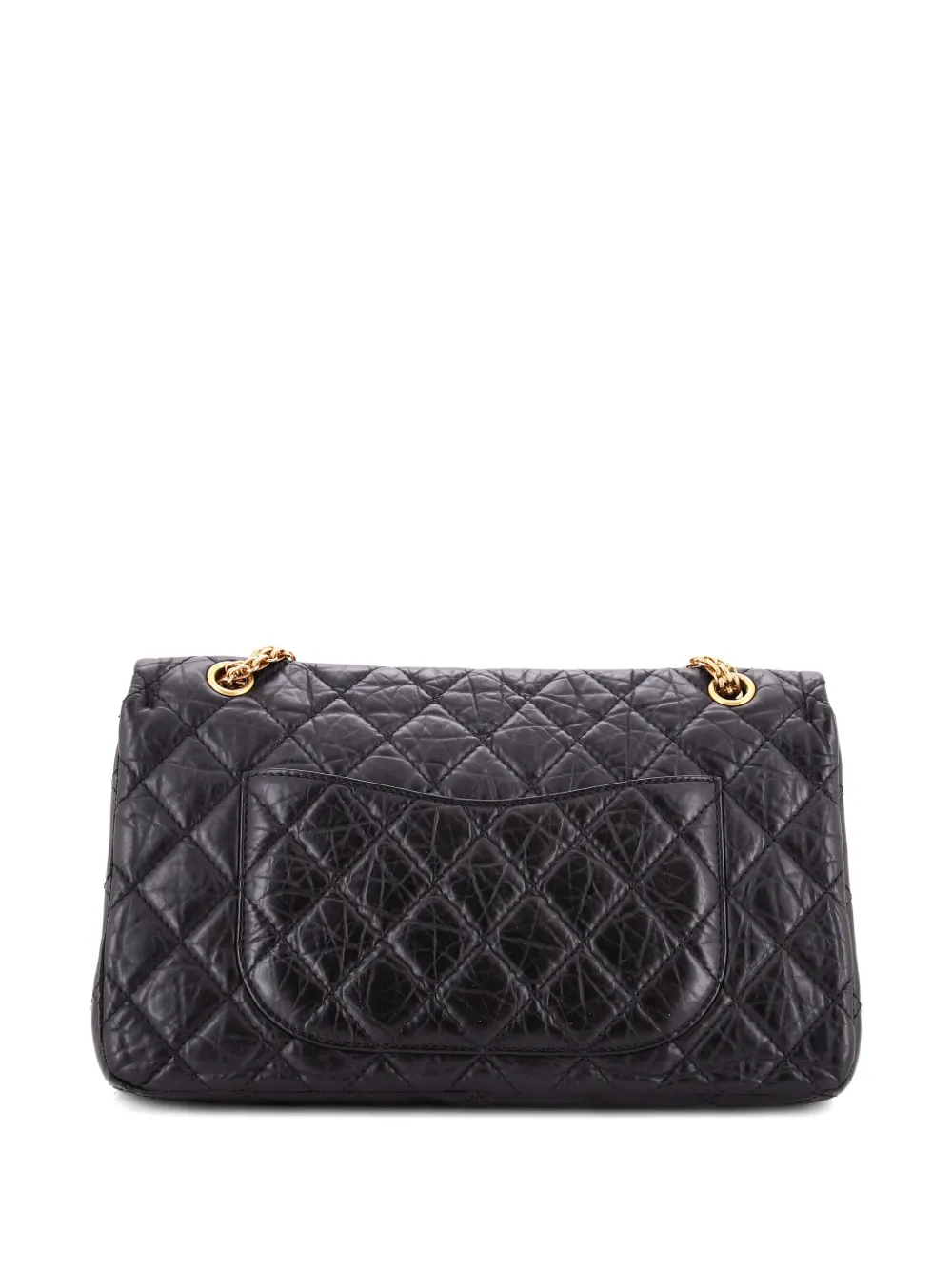 Pre-owned Chanel Reissue 2.55 Flap Bag Quilted Aged Calfskin 227 Shoulder Bag In Black