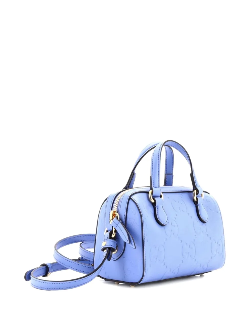 Convertible Top Handle Bag Jumbo Gg Embossed Leather Mini Satchel