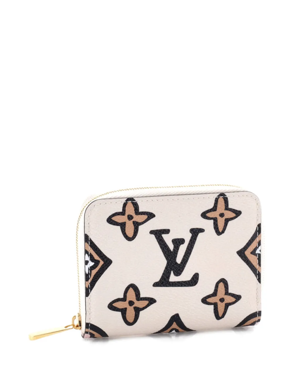 Pre-owned Louis Vuitton Zippy Coin Purse Wild At Heart Monogram Giant Pouch In Neutral