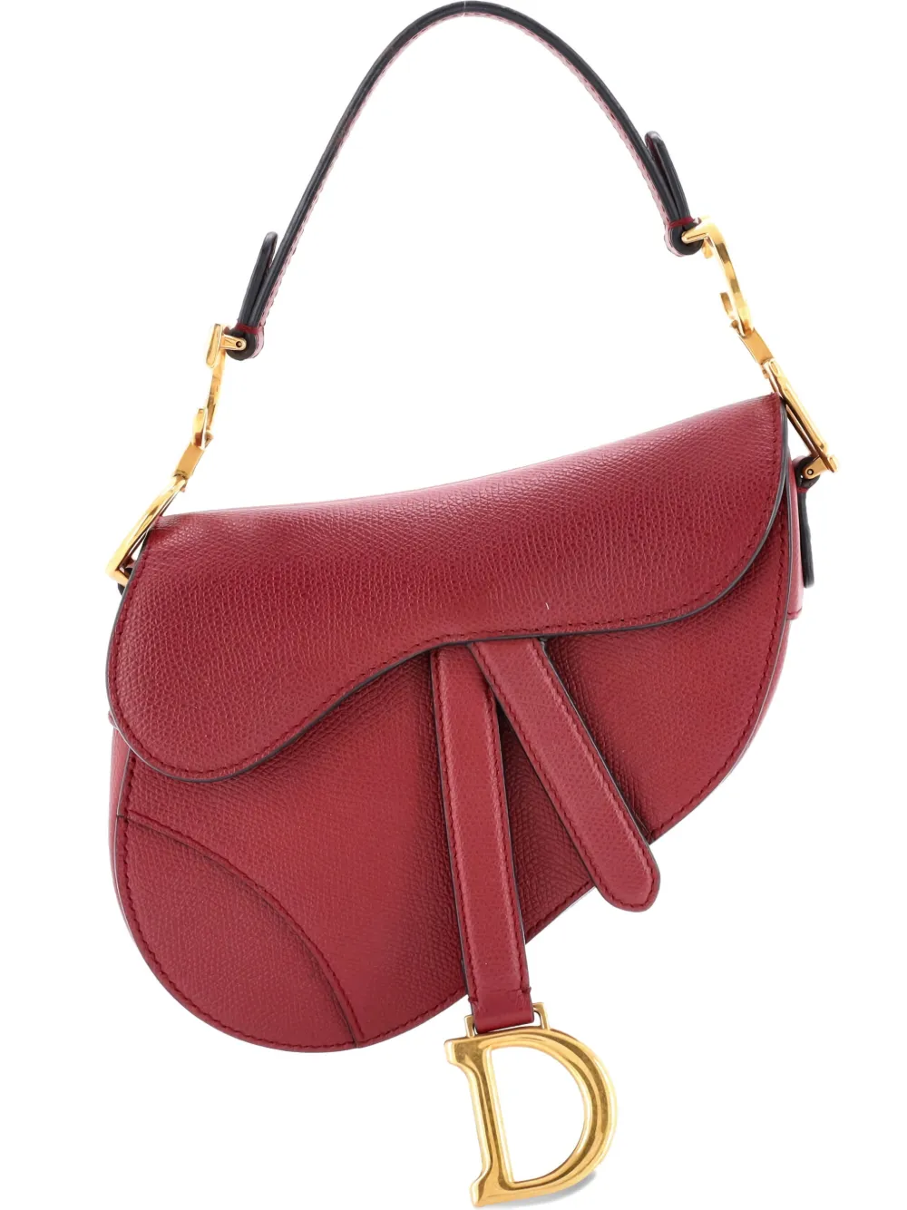 Christian Dior Pre-Owned Saddle Handbag Leather Mini shoulder bag - Rosso