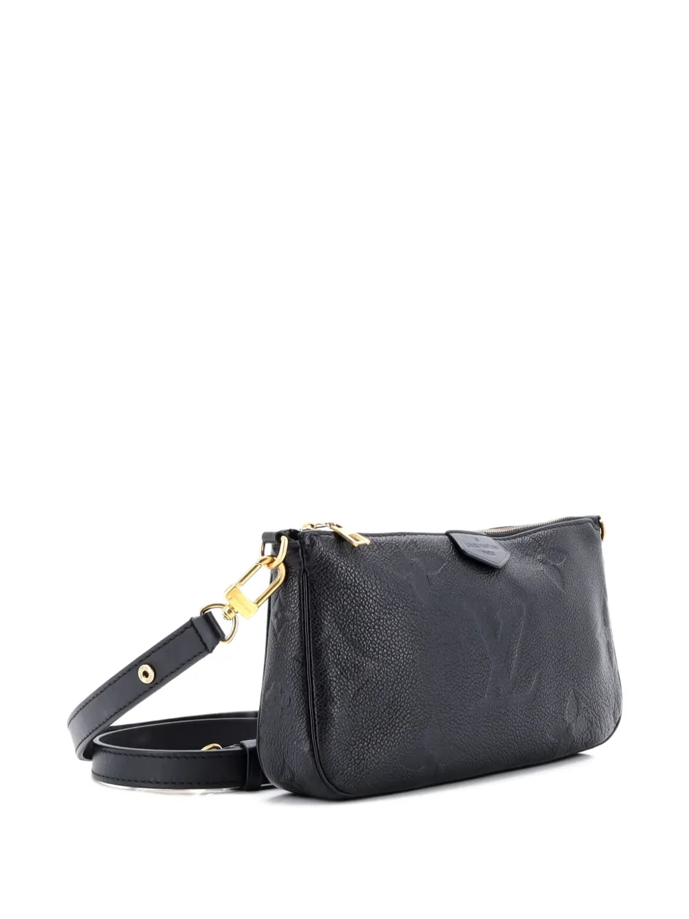 Pre-owned Louis Vuitton Multi Pochette Accessoires Monogram Empreinte Giant Crossbody Bag In Black
