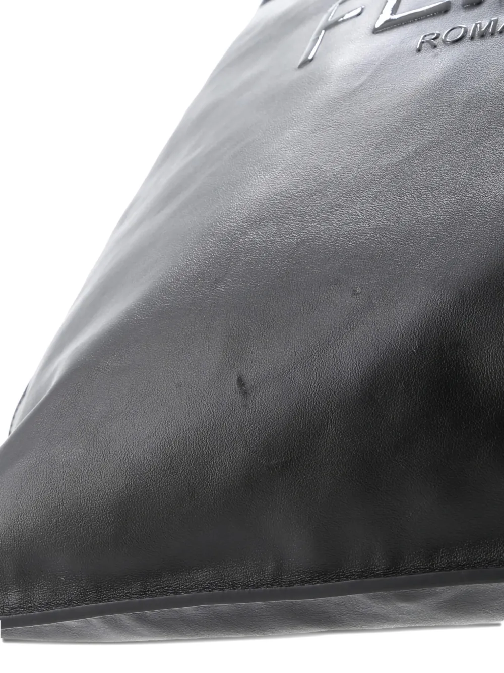 FENDI Pre-owned Pack Flat Shopper Leather Tall Tote Bag In Black