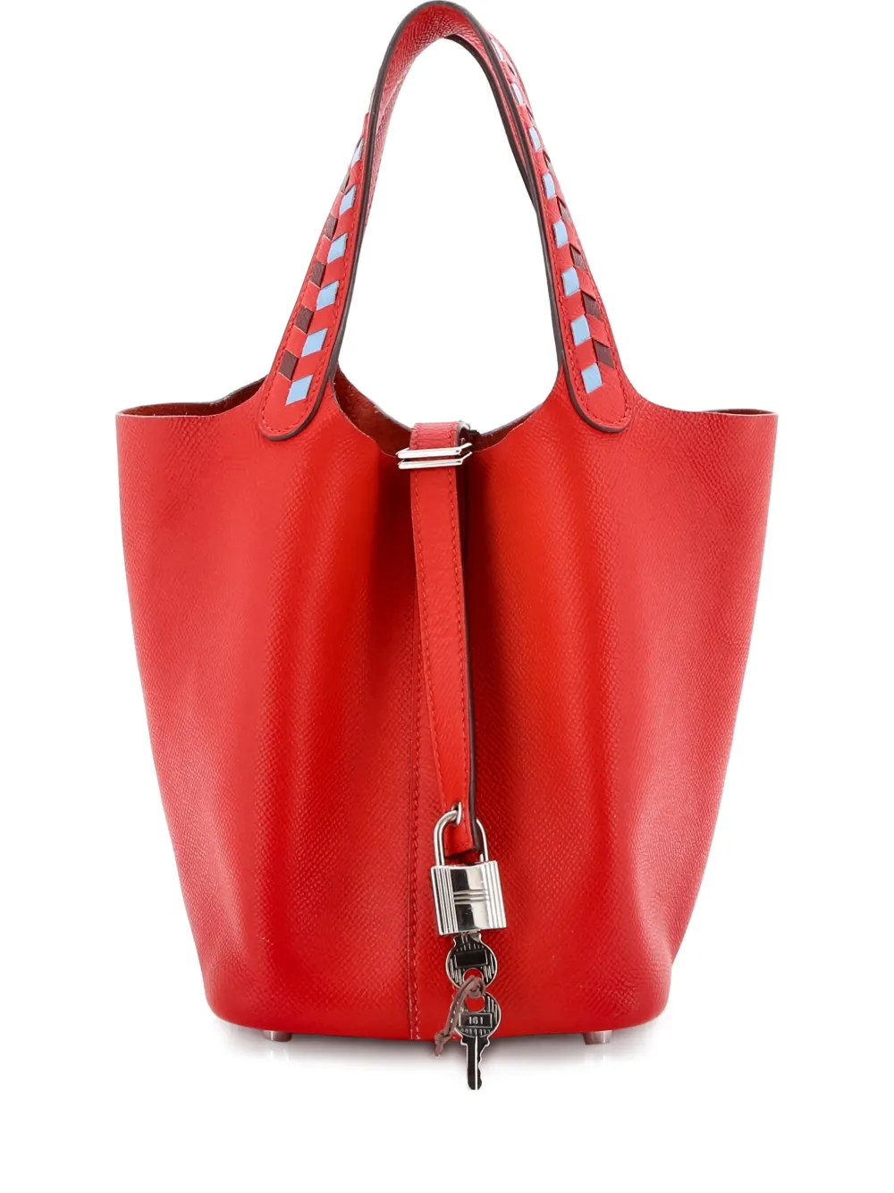 Hermès Pre-Owned Picotin Lock Bag Tressage Epsom PM bucket bag | Blue | Image 1