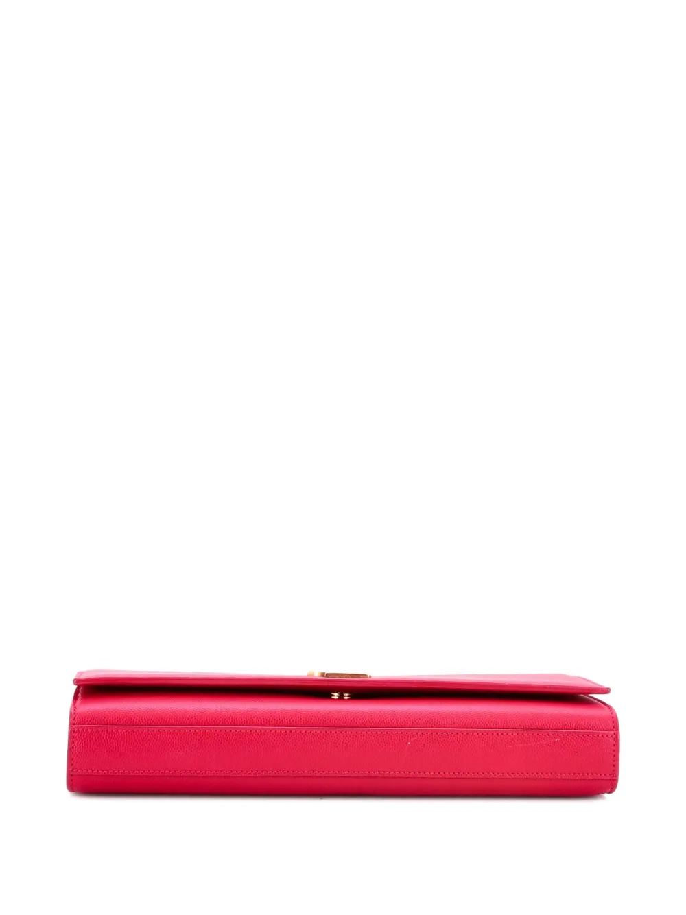 Pre-owned Saint Laurent Classic Monogram Leather Long Clutch Bag In Pink